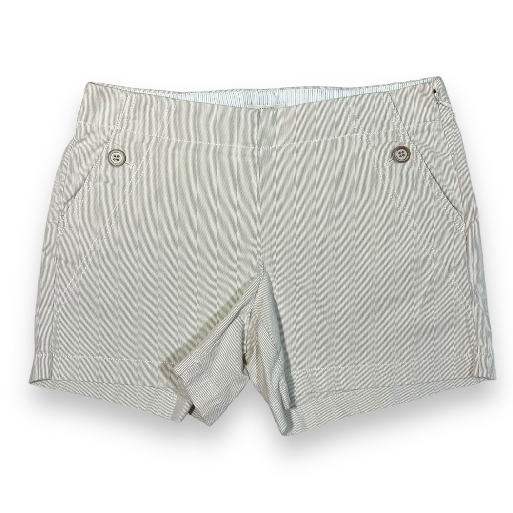 J. Crew Women’s Side Zip Pinstriped Shorts Cream Size 2